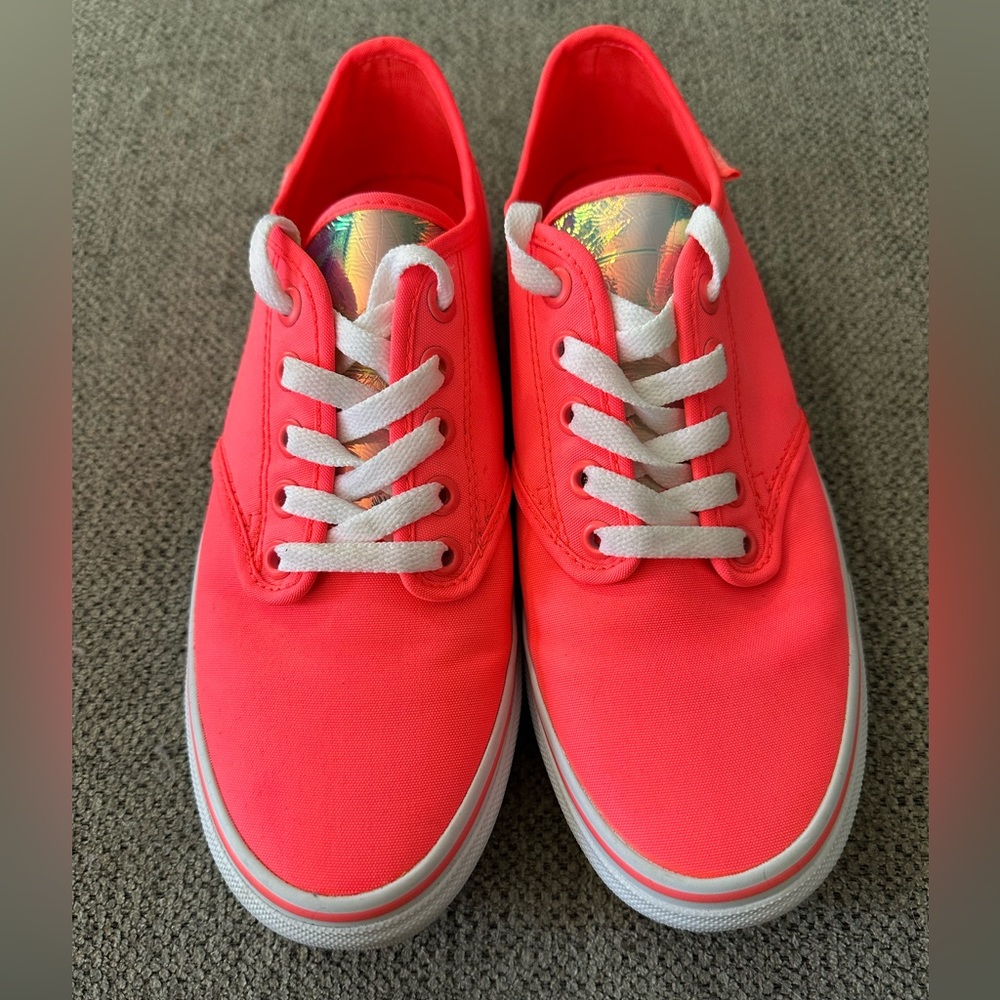 Women’s Vans - Size 8, Neon coral
